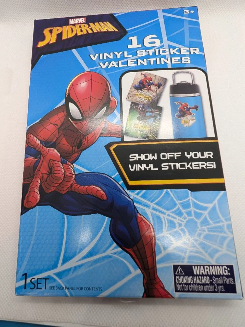 Marvel Spider-Man 16 Vinyl Sticker Valentine Cards